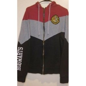 Wizarding World of Harry Potter Hogwarts Crest Hooded Fleece Jacket adult 2XL